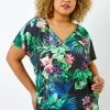 Roman Black Curve Tropical Print Blouson Hem Top 1 Roman Black Curve Tropical Print Blouson Hem Top -Roman Sales Shop unnamed file 5791