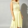 Roman Yellow Lace Detail Fit And Flare Dress -Roman Sales Shop unnamed file 58