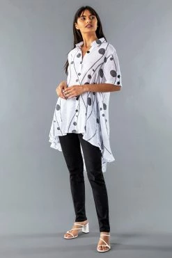 Roman White Spot Print Button Through Shirt 9 Roman White Spot Print Button Through Shirt -Roman Sales Shop unnamed file 5810