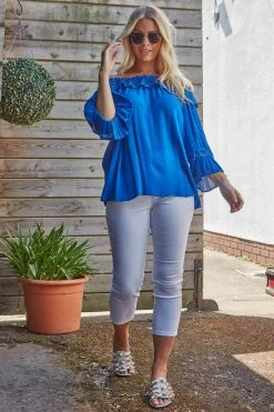 Roman Blue Lace Trim Bardot Top 10 Roman Blue Lace Trim Bardot Top -Roman Sales Shop unnamed file 5821