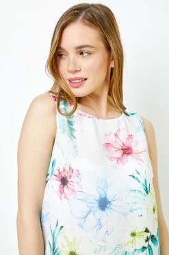 Roman White Petite Floral Print Chiffon Overlay Top 10 Roman White Petite Floral Print Chiffon Overlay Top -Roman Sales Shop unnamed file 5838