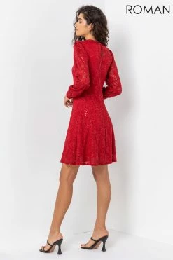 Roman Red Lace Sparkle Swing Dress 9 Roman Red Lace Sparkle Swing Dress -Roman Sales Shop unnamed file 584