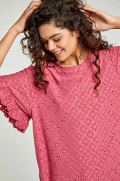 Roman Pink Frill Sleeve Broderie Top 11 Roman Pink Frill Sleeve Broderie Top -Roman Sales Shop unnamed file 5848