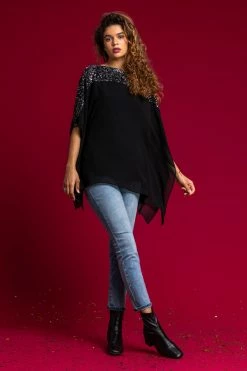 Roman Silver Sequin Embellished Chiffon Overlay Top 12 Roman Silver Sequin Embellished Chiffon Overlay Top -Roman Sales Shop unnamed file 5853