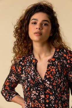 Roman Multi Ditsy Floral Print Pintuck Top 10 Roman Multi Ditsy Floral Print Pintuck Top -Roman Sales Shop unnamed file 5862