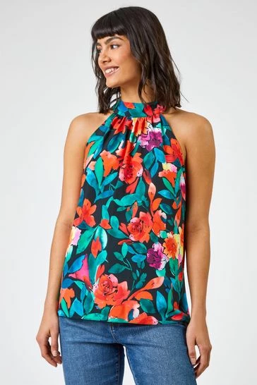 Roman White Floral Print Tie Detail Blouse 8 Roman White Floral Print Tie Detail Blouse - Image 6