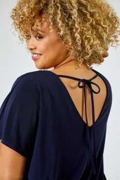 Roman Blue Curve Plain Blouson Hem Top 10 Roman Blue Curve Plain Blouson Hem Top -Roman Sales Shop unnamed file 5878