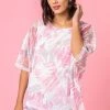 Roman Pink Mesh Overlay Leaf Print Top 1 Roman Pink Mesh Overlay Leaf Print Top -Roman Sales Shop unnamed file 5902