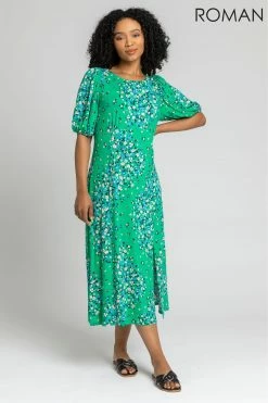 Roman Green Petite Floral Print Empire Midi Dress 9 Roman Green Petite Floral Print Empire Midi Dress -Roman Sales Shop unnamed file 591