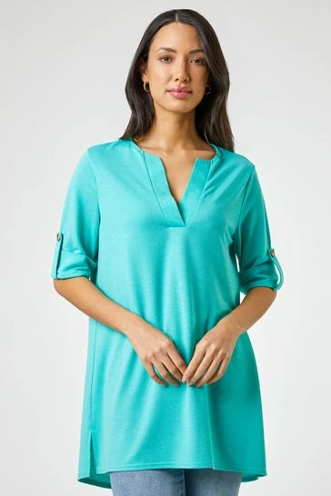 Roman Pink Textured Notch Neck Top 10 Roman Pink Textured Notch Neck Top - Image 8