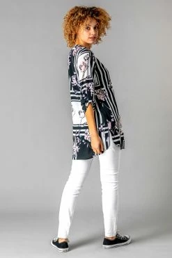 Roman Pink Colour Block Button Detail Top -Roman Sales Shop unnamed file 5939