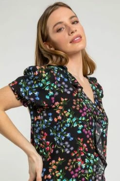 Roman Multi Petite Floral Print Frill Detail Top 12 Roman Multi Petite Floral Print Frill Detail Top -Roman Sales Shop unnamed file 5951