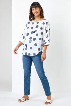 Roman White Abstract Spot Print Top 9 Roman White Abstract Spot Print Top -Roman Sales Shop unnamed file 5955