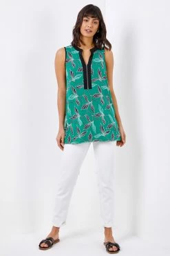 Roman Green Leaf Puff Print Zip Detail Top 9 Roman Green Leaf Puff Print Zip Detail Top -Roman Sales Shop unnamed file 5980