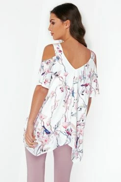 Roman Ivory Cold Shoulder Floral -Roman Sales Shop unnamed file 5996