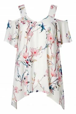 Roman Ivory Cold Shoulder Floral -Roman Sales Shop unnamed file 5997