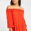 Roman Red Lace Trim Bardot Top 2 Roman Red Lace Trim Bardot Top -Roman Sales Shop unnamed file 6025