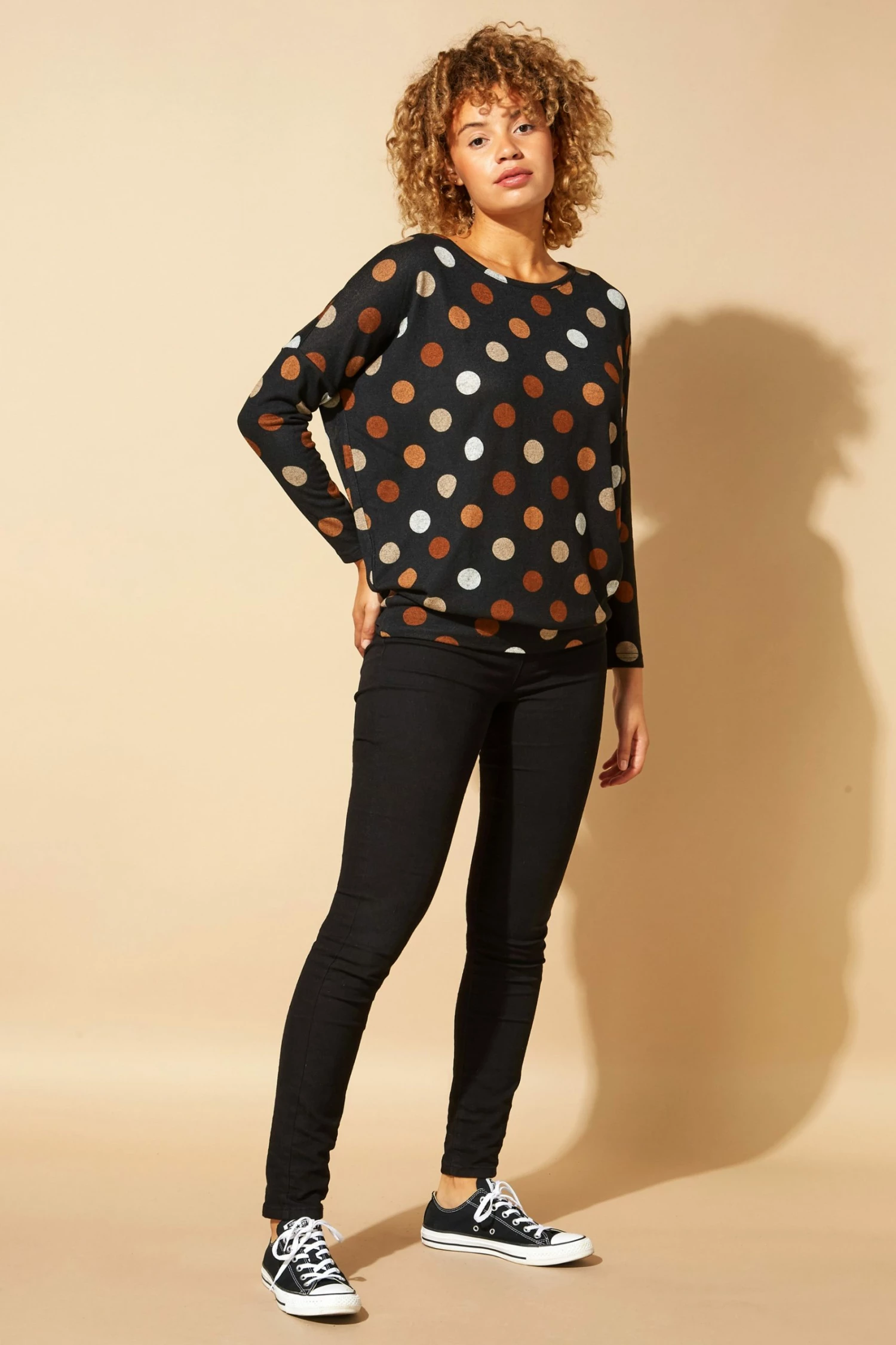 Roman Black Originals Spot Print Wooly Touch Top 4 Roman Black Originals Spot Print Wooly Touch Top - Image 2