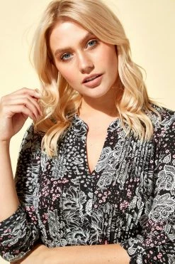 Roman Pink Ditsy Floral Pintuck Shirt 10 Roman Pink Ditsy Floral Pintuck Shirt -Roman Sales Shop unnamed file 6045