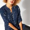 Roman Blue Glitter Star Print Button Through Blouse 1 Roman Blue Glitter Star Print Button Through Blouse -Roman Sales Shop unnamed file 6075