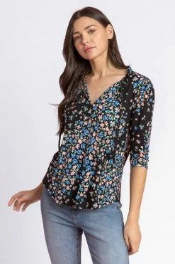 Roman Black Floral Tie Neck Detail Top 12 Roman Black Floral Tie Neck Detail Top -Roman Sales Shop unnamed file 6156