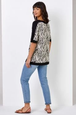 Roman Neutral Abstract Print Contrast Jeresey Top 9 Roman Neutral Abstract Print Contrast Jeresey Top -Roman Sales Shop unnamed file 6185