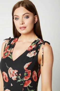 Roman Red V-Neck Frill Poppy Maxi Dress 8 Roman Red V-Neck Frill Poppy Maxi Dress -Roman Sales Shop unnamed file 619