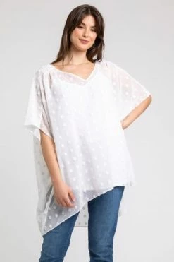 Roman Pink Curve Textured Spot Batwing Top 13 Roman Pink Curve Textured Spot Batwing Top -Roman Sales Shop unnamed file 6254