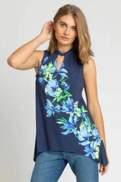 Roman Black Multi Twist Neck Floral Print Top 16 Roman Black Multi Twist Neck Floral Print Top -Roman Sales Shop unnamed file 6261