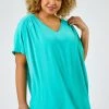 Roman Blue Curve Plain Yoke Detail Swing Top 1 Roman Blue Curve Plain Yoke Detail Swing Top -Roman Sales Shop unnamed file 6263