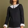 Roman Black Lace Collar Detail Jersey Top 1 Roman Black Lace Collar Detail Jersey Top -Roman Sales Shop unnamed file 6302