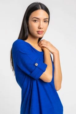 Roman Blue Textured Split Back Detail Longline Top 10 Roman Blue Textured Split Back Detail Longline Top -Roman Sales Shop unnamed file 6314