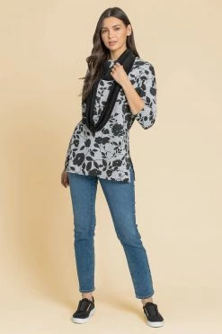 Roman Grey Floral Print Top And Snood 11 Roman Grey Floral Print Top And Snood -Roman Sales Shop unnamed file 6344