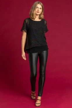 Roman Black Foil Textured Spot Overlay Top 9 Roman Black Foil Textured Spot Overlay Top -Roman Sales Shop unnamed file 6351