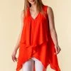 Roman Red Asymmetric Hem Longline Vest Top 1 Roman Red Asymmetric Hem Longline Vest Top -Roman Sales Shop unnamed file 6354