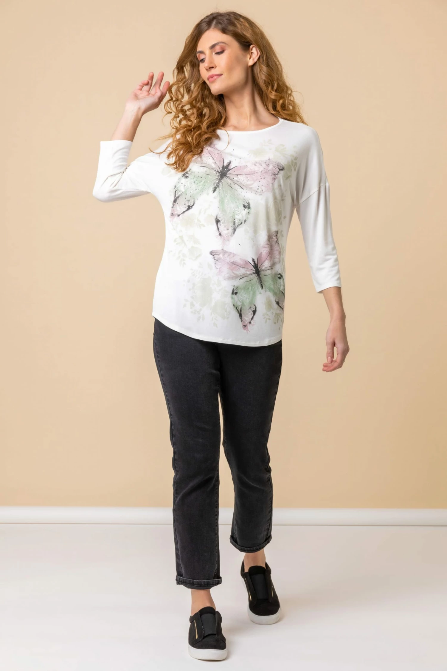 Roman Pink Butterfly Diamante Embellished Top 5 Roman Pink Butterfly Diamante Embellished Top - Image 3