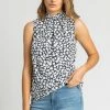 Roman Black Ditsy Floral Print High Neck Top 1 Roman Black Ditsy Floral Print High Neck Top -Roman Sales Shop unnamed file 6422