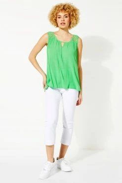 Roman Green Lace Back Keyhole Detail Top -Roman Sales Shop unnamed file 6434