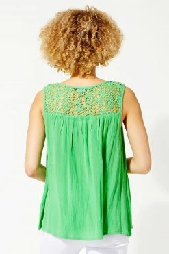 Roman Green Lace Back Keyhole Detail Top -Roman Sales Shop unnamed file 6435
