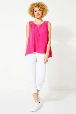 Roman Green Lace Back Keyhole Detail Top -Roman Sales Shop unnamed file 6439