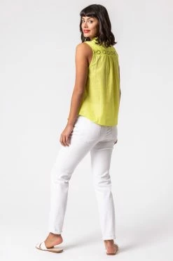 Roman Yellow Crochet Trim Button Through Blouse 9 Roman Yellow Crochet Trim Button Through Blouse -Roman Sales Shop unnamed file 6442