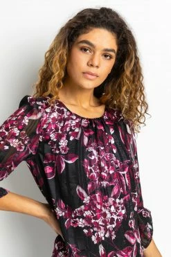 Roman Black Floral Shimmer Overlay Top 8 Roman Black Floral Shimmer Overlay Top -Roman Sales Shop unnamed file 6451