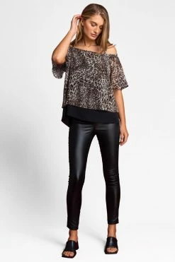 Roman Brown Cold Shoulder Animal Print Top 8 Roman Brown Cold Shoulder Animal Print Top -Roman Sales Shop unnamed file 6456