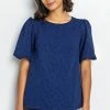 Roman Blue Floral Jacquard Puff Sleeve Top 2 Roman Blue Floral Jacquard Puff Sleeve Top -Roman Sales Shop unnamed file 6460