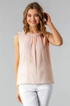 Roman Yellow Lace Back Pleat Detail Top -Roman Sales Shop unnamed file 6497