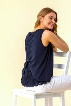 Roman Yellow Lace Back Pleat Detail Top -Roman Sales Shop unnamed file 6498