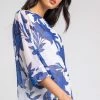 Roman Blue Floral Print Chiffon Overlay Top 2 Roman Blue Floral Print Chiffon Overlay Top -Roman Sales Shop unnamed file 6499