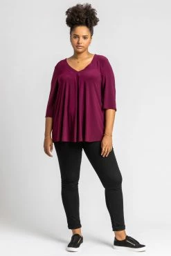 Roman Purple Curve V Neck Pleat Front Top 10 Roman Purple Curve V Neck Pleat Front Top -Roman Sales Shop unnamed file 6512