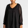 Roman Black Curve Split Front Chiffon Overlay Top -Roman Sales Shop unnamed file 6526