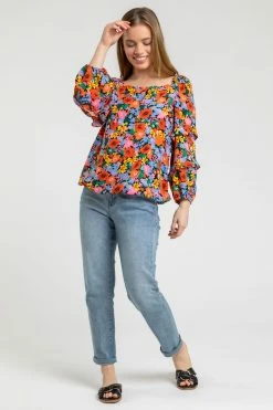 Roman Orange Petite Ditsy Floral Square Neck Top 9 Roman Orange Petite Ditsy Floral Square Neck Top -Roman Sales Shop unnamed file 6571